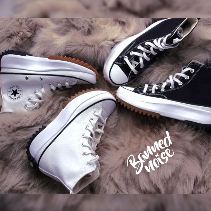 ▦☋Converse Run Star Hike Black and White Orange Purple Thick Bottom Raw  Rubber High-top Canvas Shoes 166800C | Shopee Malaysia