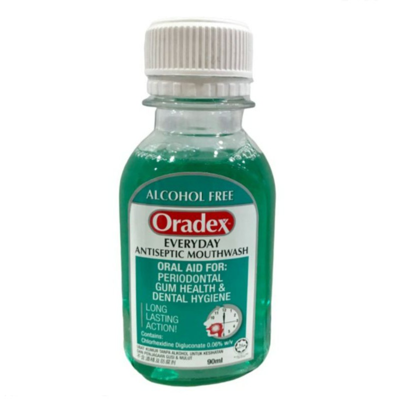 Oradex Everyday Antiseptic Mouthwash 90ml (Green) Shopee Malaysia