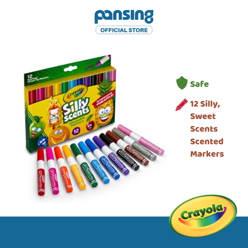 Crayola Silly Scents Sweet Scents Chisel Tip Markers (12 Count ...