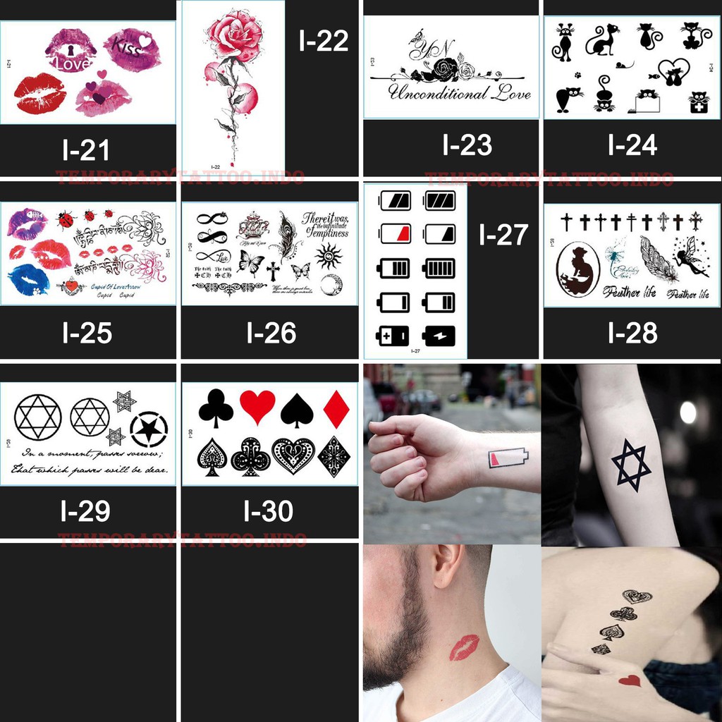 Tato Temporary Sticker Temporary Tattoo Sticker Waterproof Premium Quality 10x6cm I 2 Shopee Malaysia