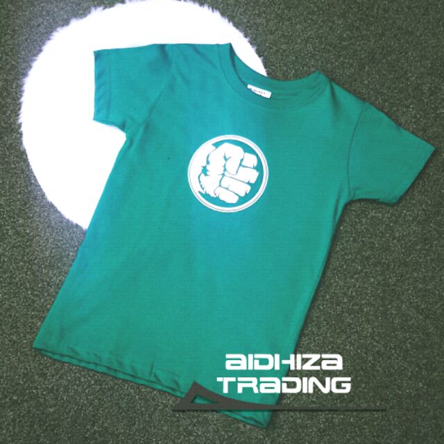 Tempah baju kanak kanak tshirt budak glow in the dark superhero tshirt hulk