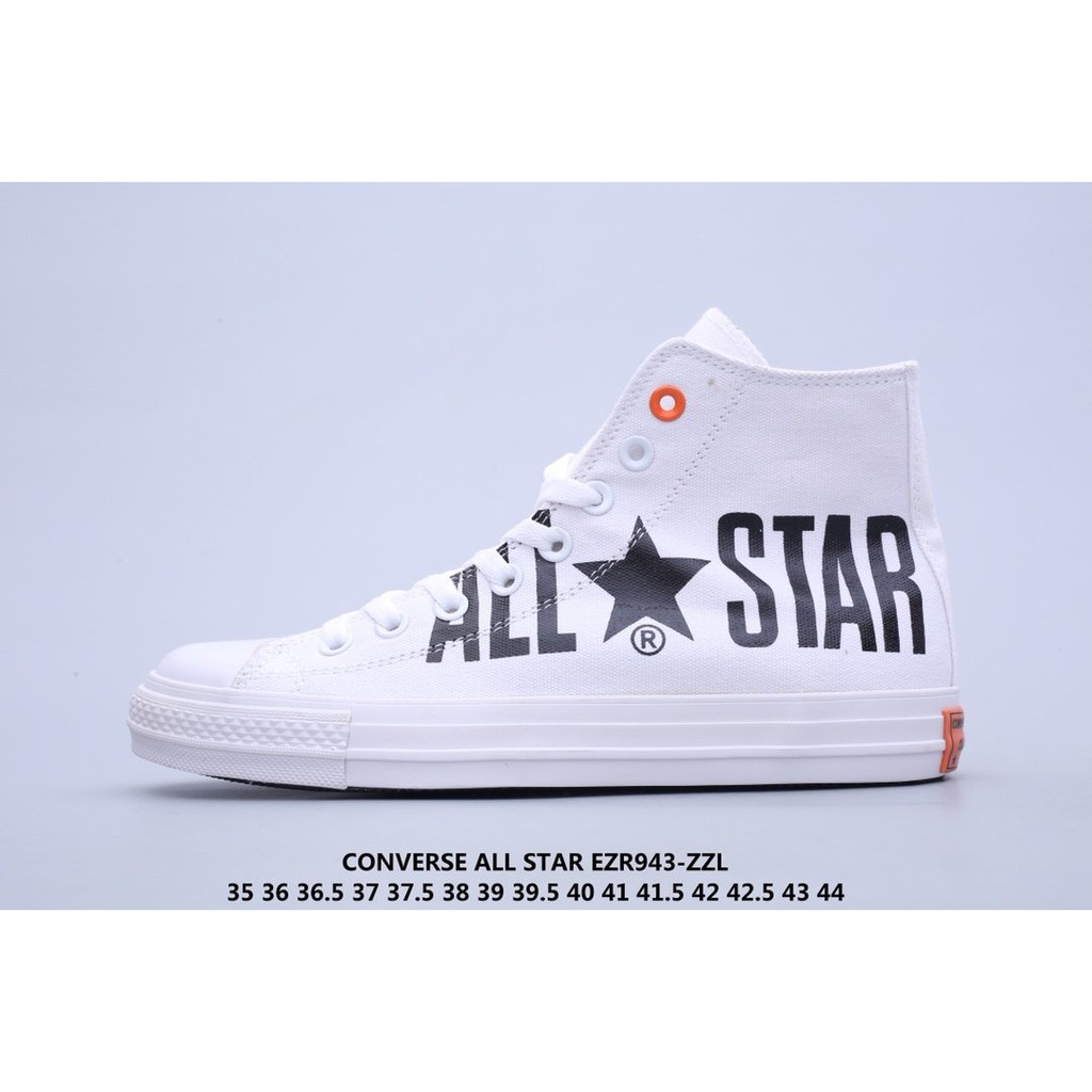 CONVERSE ALL STAR 100th Anniversary Big Letter Black and White High Top  Canvas Casual Shoes | Shopee Malaysia