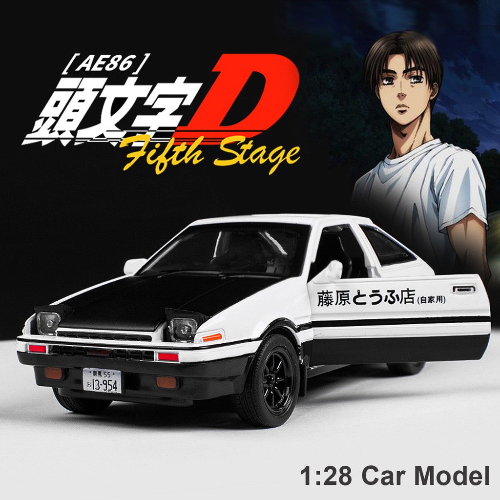 For Toyota AE86 Initial D Metal 1:28 Car Model Toy With ...