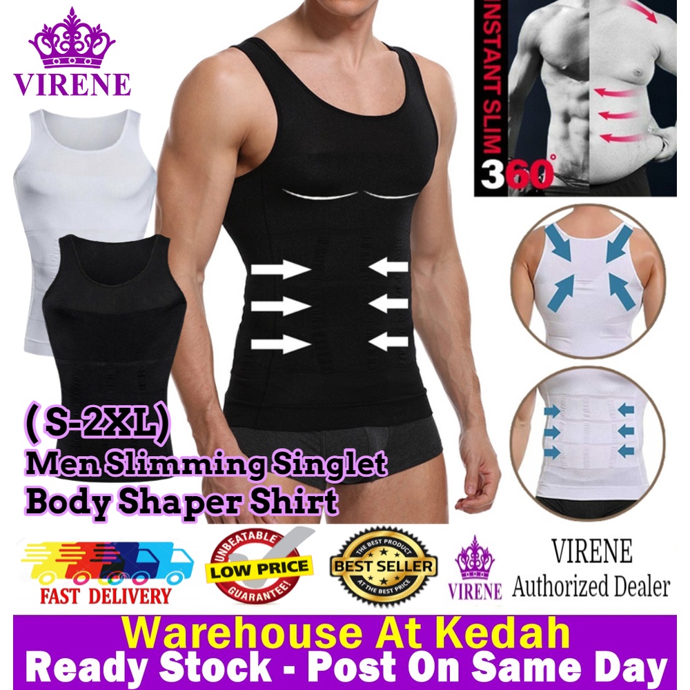 Man Singlet Men Slimming Singlet Shaper Body Slim Shirt Shapewear Waist Shapewear Ready Stock 219186