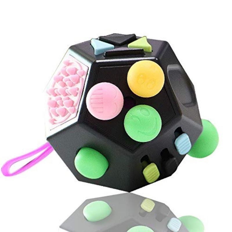 12 Side Sided Sides Fidget Cube Generation 2 Stress Relief And Anxiety Shopee Malaysia