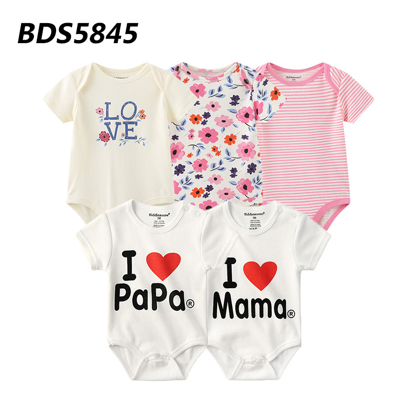 Cute Baby Boy Clothes Online Letter I Love Papa Mama Discount Designer