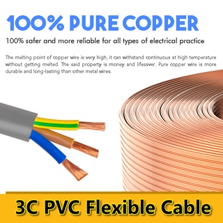 3 CORE FLEXIBLE CABLE 70/0076, 40/0076, 40/0016, 23/0016 Made In ...