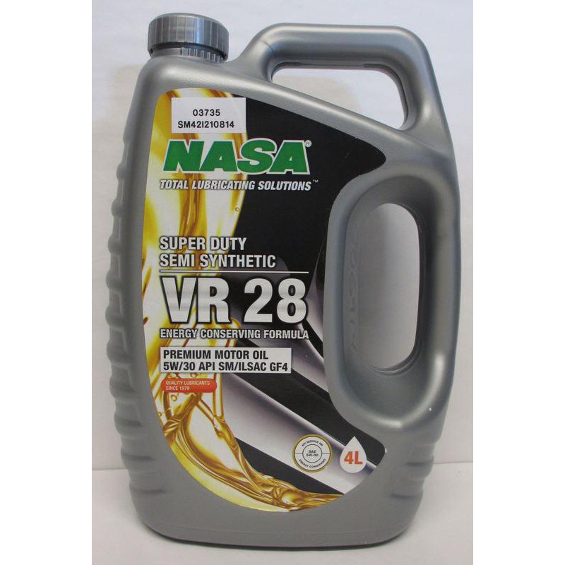 NASA VR28 5W30 API SM/ILSAC GF4 SUPER DUTY SEMI SYNTHETIC ...