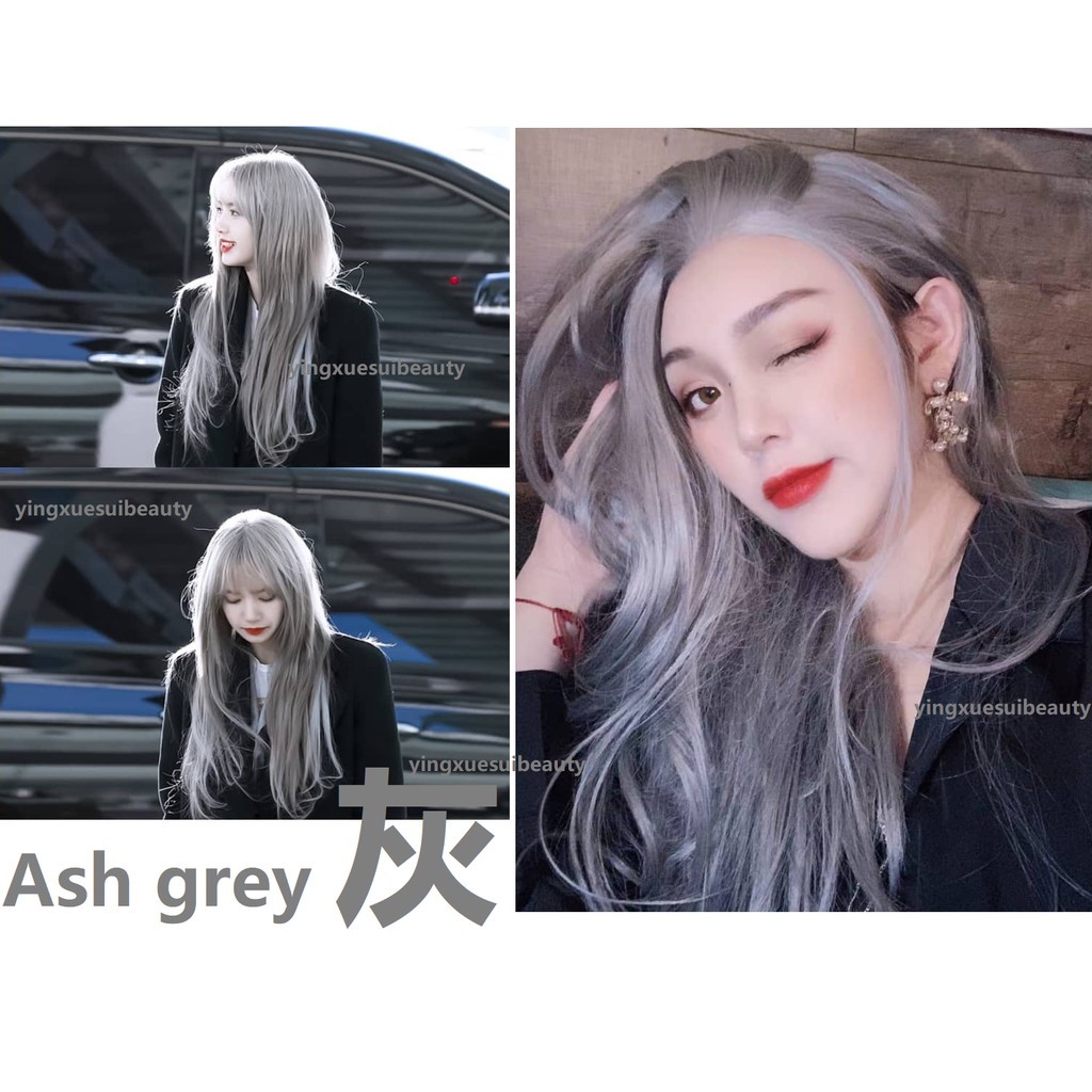 Pencil Grey Ash Grey Gramma Grey Hair Color Dye Cream Shopee Malaysia