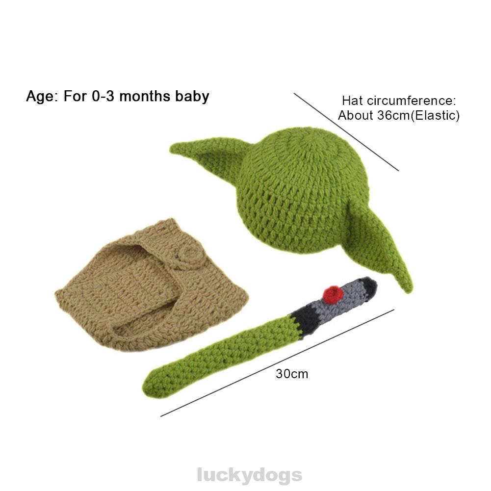 Birthday Cartoon Cute Yoda Hat Crochet Photography Prop Handmade Baby Costume Set Shopee Malaysia - yoda hat roblox