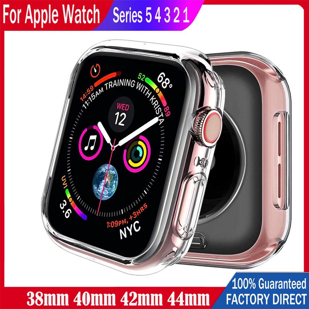Series 7 (41mm 45mm) for Apple Watch Case Clear Soft TPU Cover 38mm ...