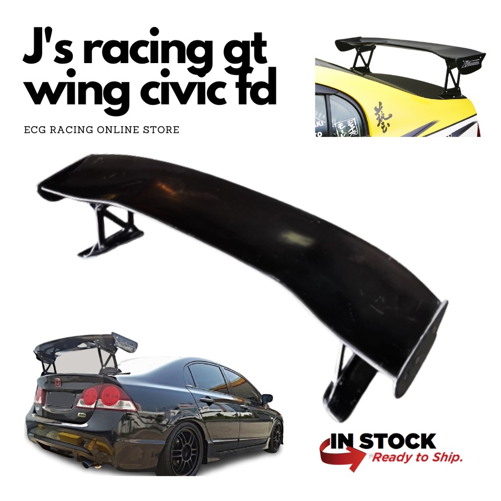 J S Racing Gt Wing Spoiler Frp Honda Civic Fd Shopee Malaysia