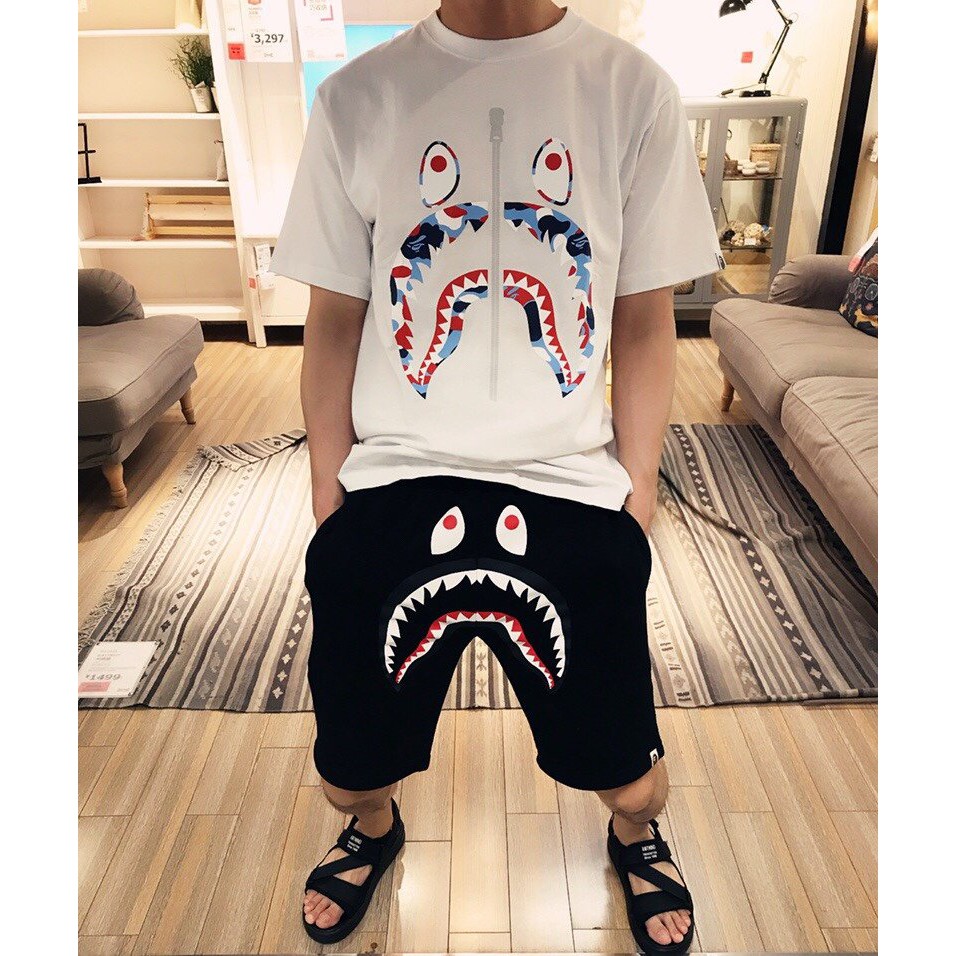 bape shark crocs