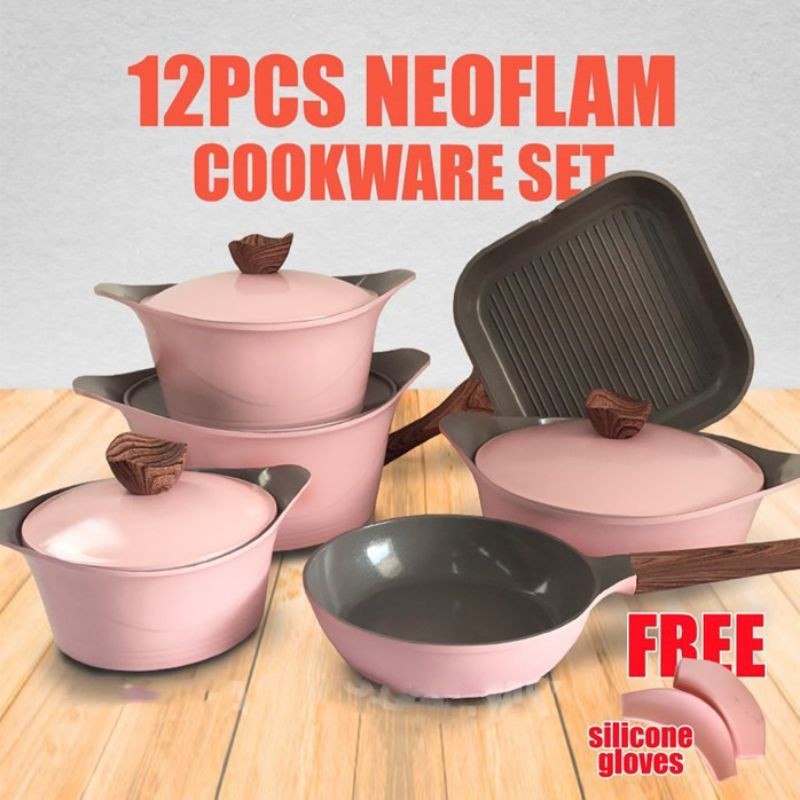 NEOFLAM 12pcs Cookware Set Shopee Malaysia
