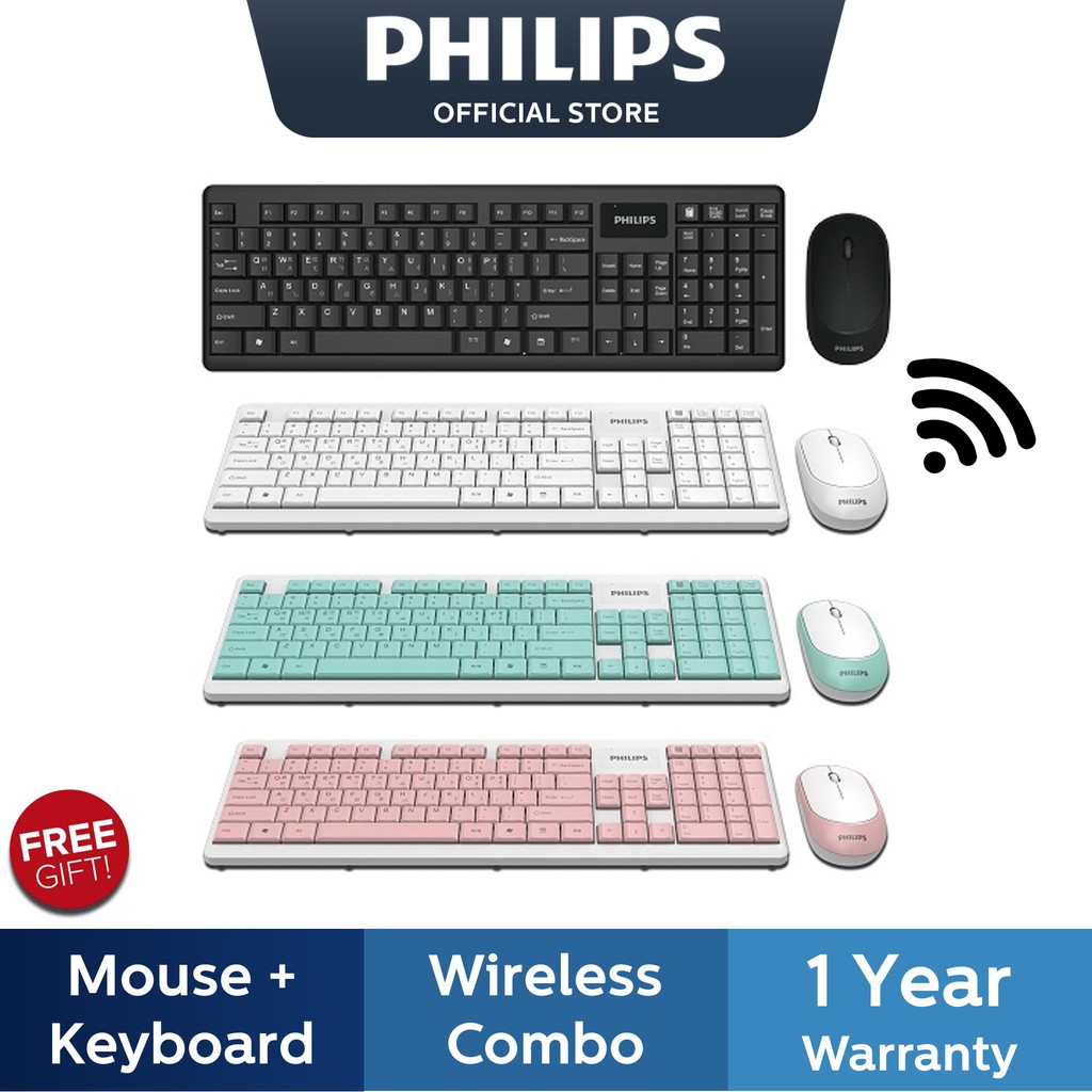 Philips Keyboard Wireless Combo Set Keyboard and Mouse C314 SPT6314 PDPR Shopee Malaysia