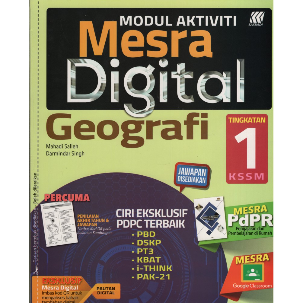 Modul Aktiviti Mesra Digital Geografi Tingkatan 1 Shopee Malaysia