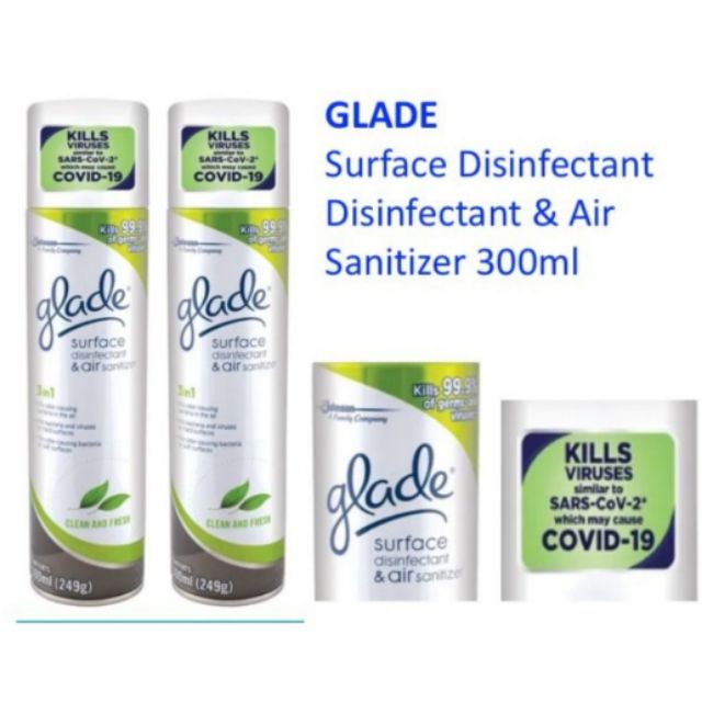 Glade air sanitizer and surface disinfectant 300ml Shopee Malaysia