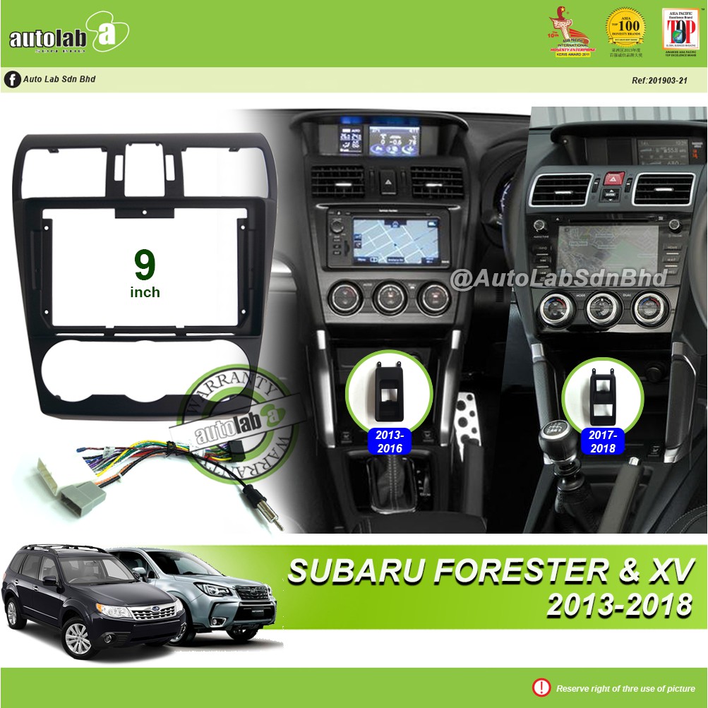 Android Player Casing 9" Subaru Forester / XV 2013-2018 ( with Socket Subaru & Antenna Join )