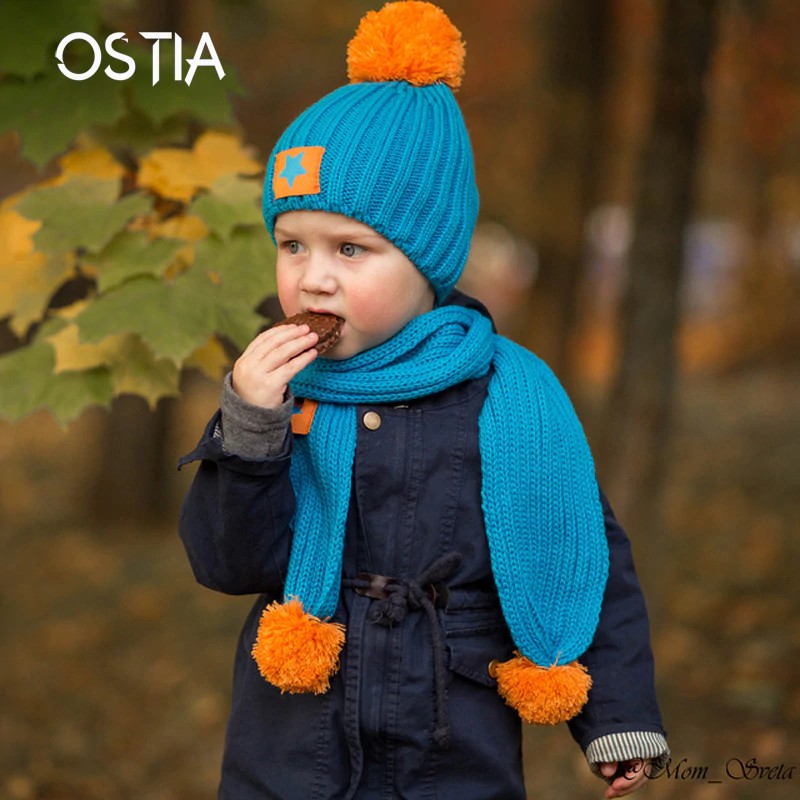 boys orange winter hat