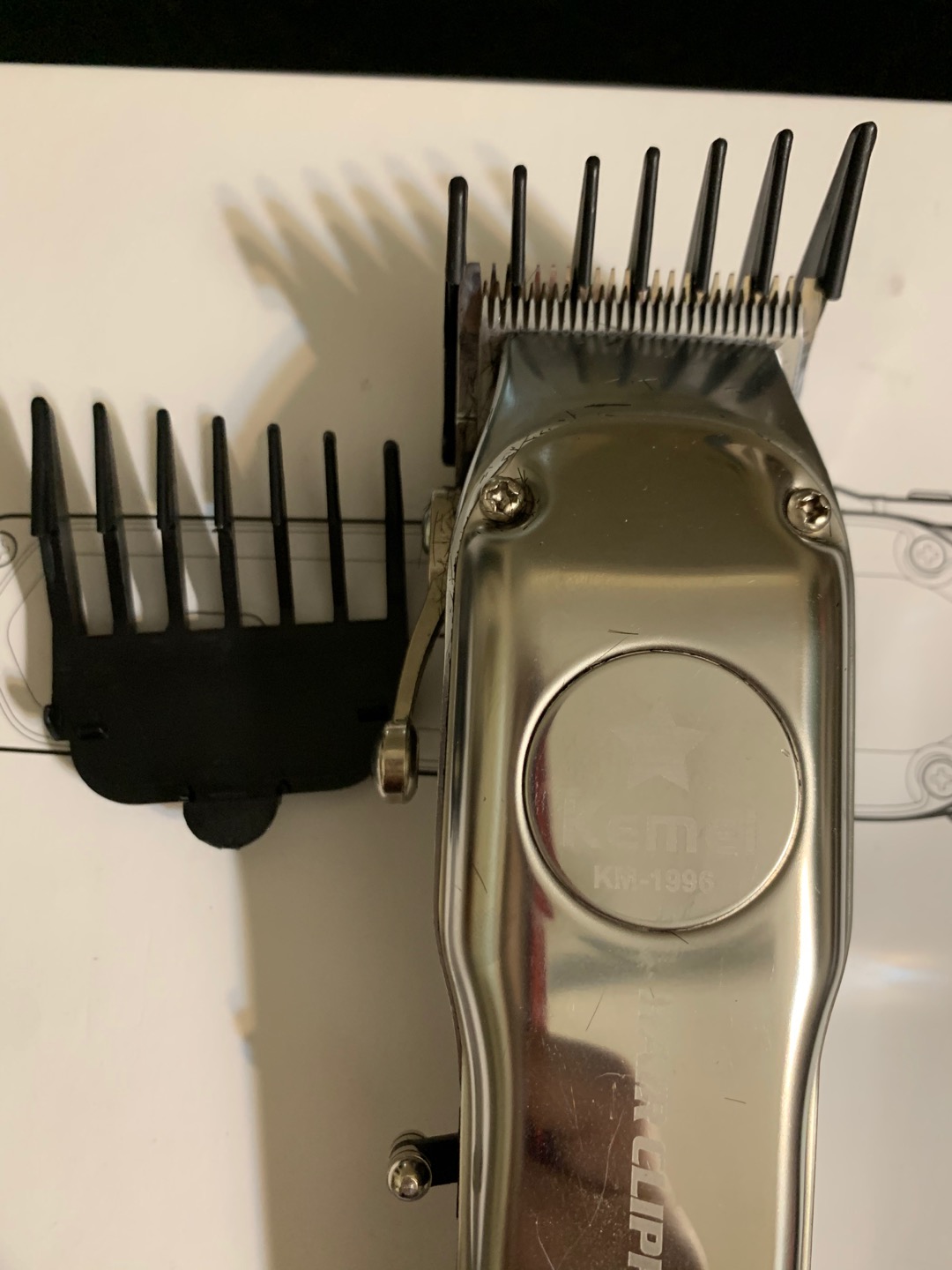 left and right ear taper attachment comb set