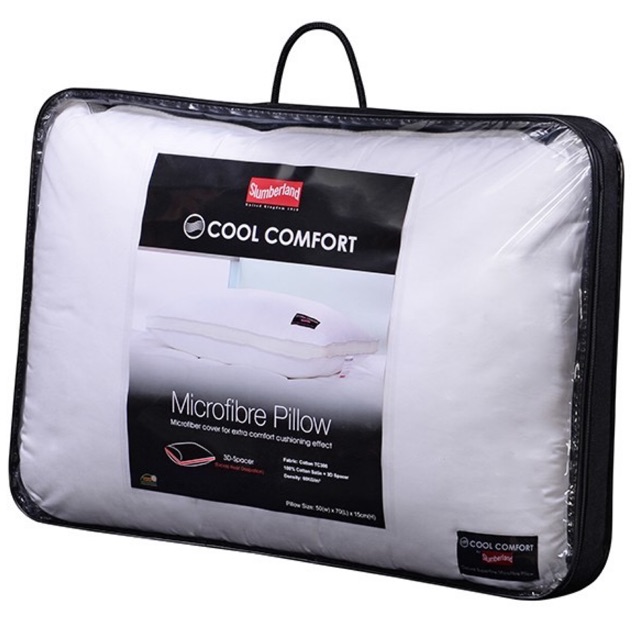 SLUMBERLAND Cool Comfort Deluxe Superfine Microfibre Pillow | Shopee ...