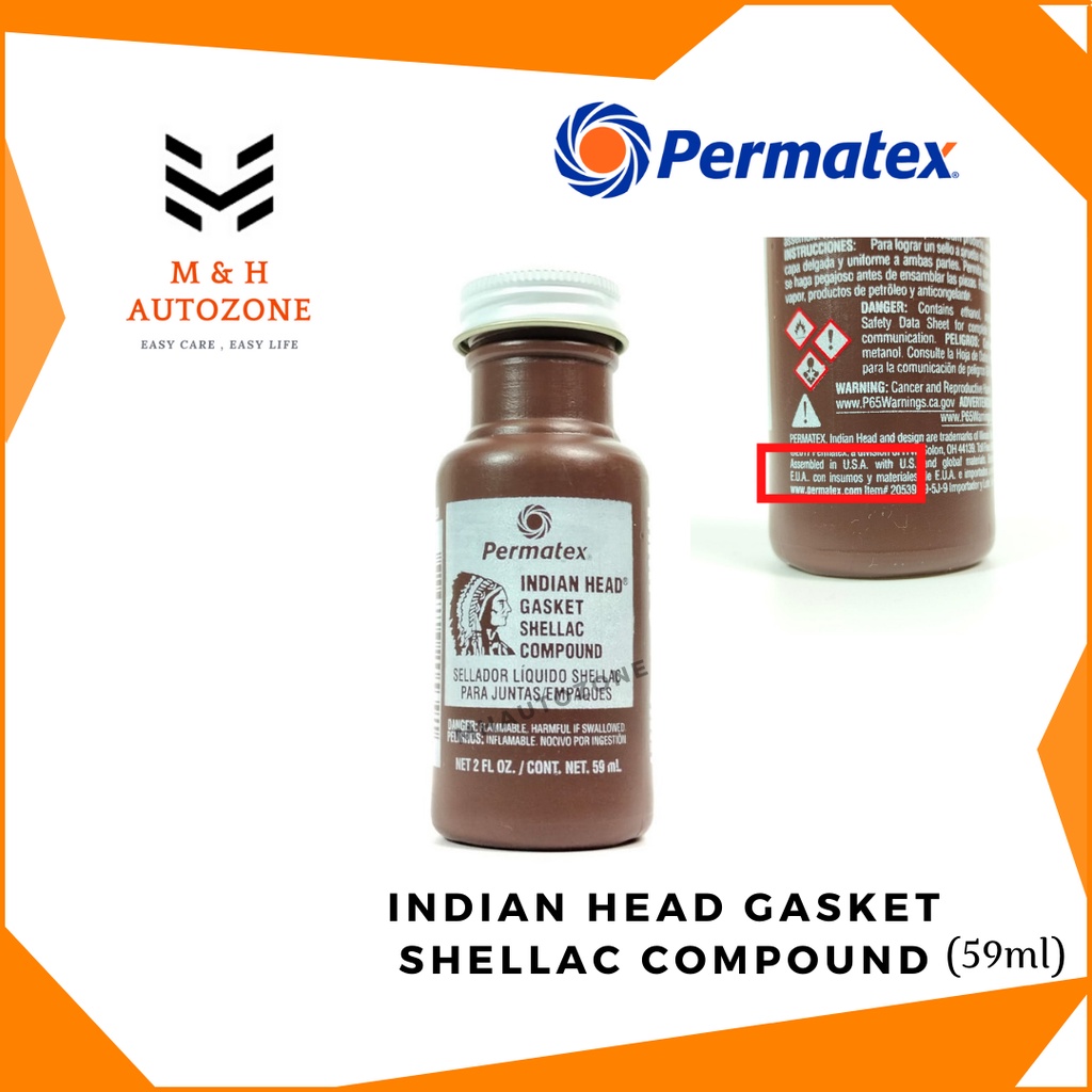 PERMATEX INDIAN HEAD GASKET SHELLAC COMPOUND (59ml) | Shopee Malaysia