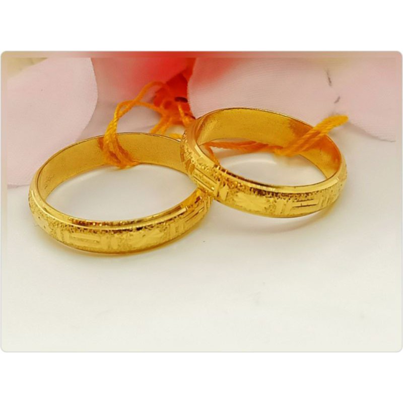 Cincin Emas Belah Rotan Murah 916 Dimensi Full