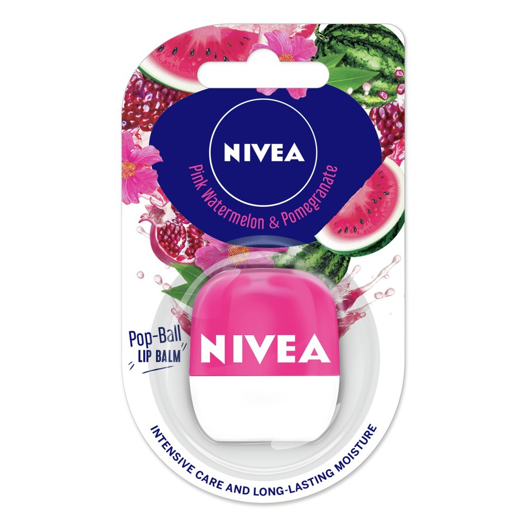 NIVEA Lip Care Pop Ball Pink Watermelon & Pomegranate 7.0g
