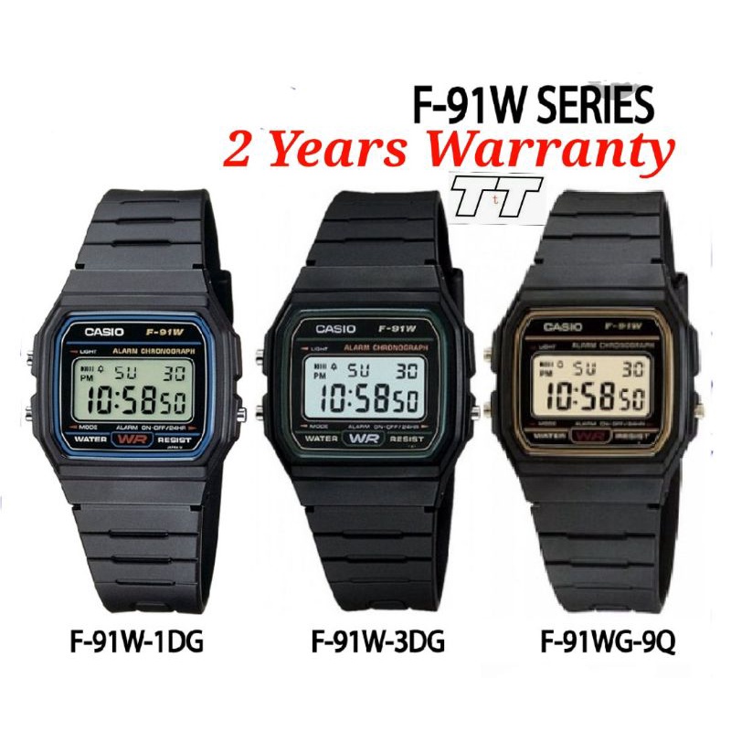 Offer !!! Casio F91W [2YEARS WARRANTY] Kids Student's Watch F91W1 F