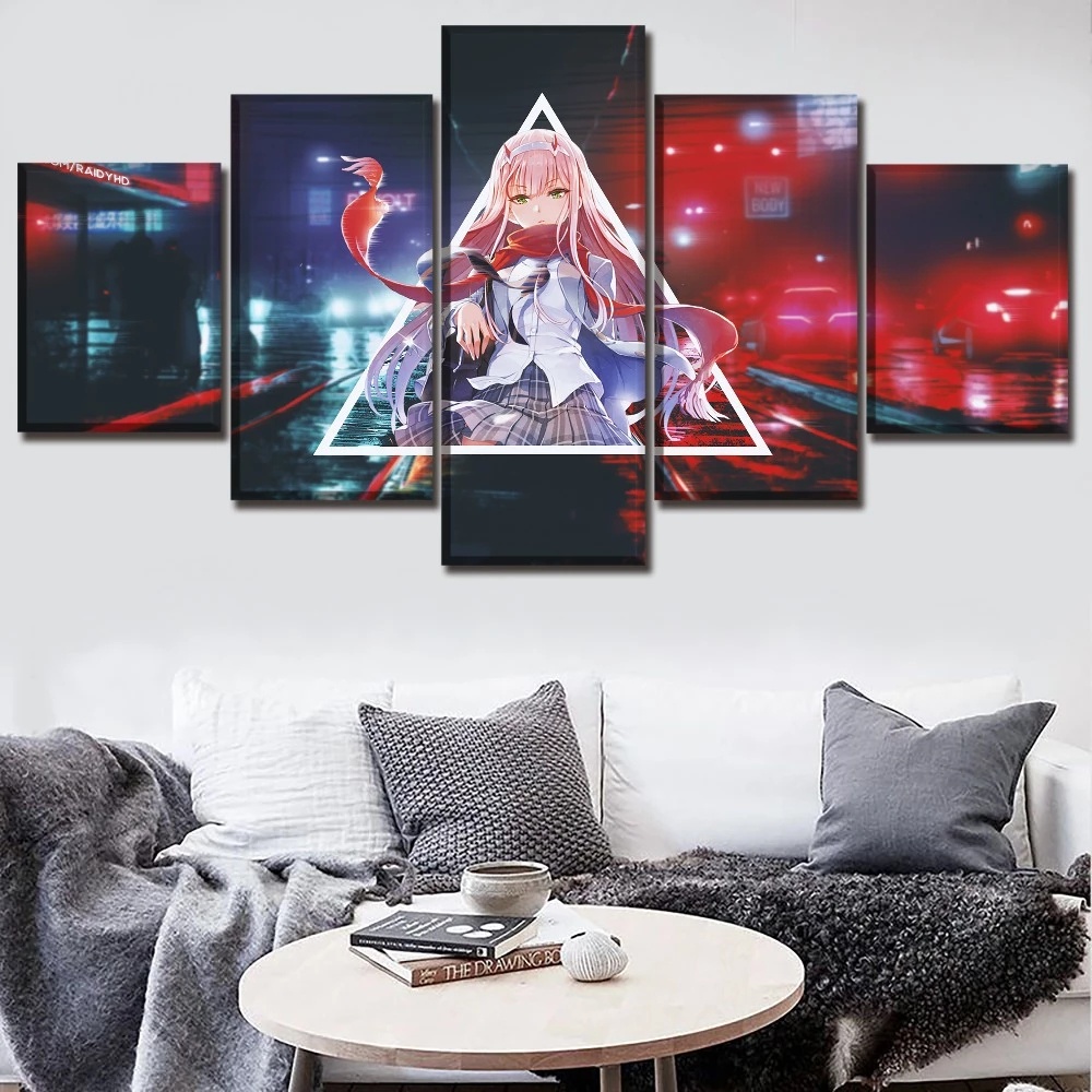5 Pieces Set Anime Dear French XX Zero Two Paintings High-Definition  Printed Poster Canvas Wall Art Picture Living Room Bedroom Home Decoration  | Shopee Malaysia