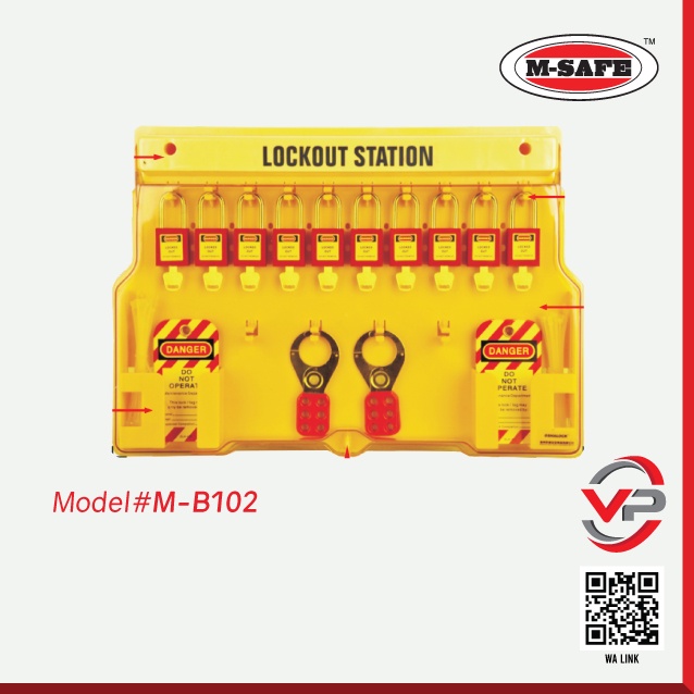 M-SAFE SAFETY LOCKOUT COMBINATION STATION / LOCKOUT TAGOUT BOARD ...