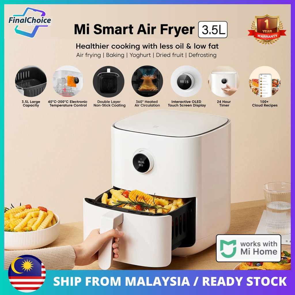 Mi Smart Air Fryer 3.5L Fast Heating Smart Cooking Shopee Malaysia