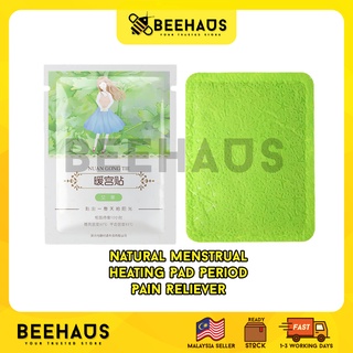 BEEHAUS Natural Menstrual Period Pain Relief Heating Pad | Period Pain Reliever Pad Heat Patch Warm Pad | Pelekat Panas