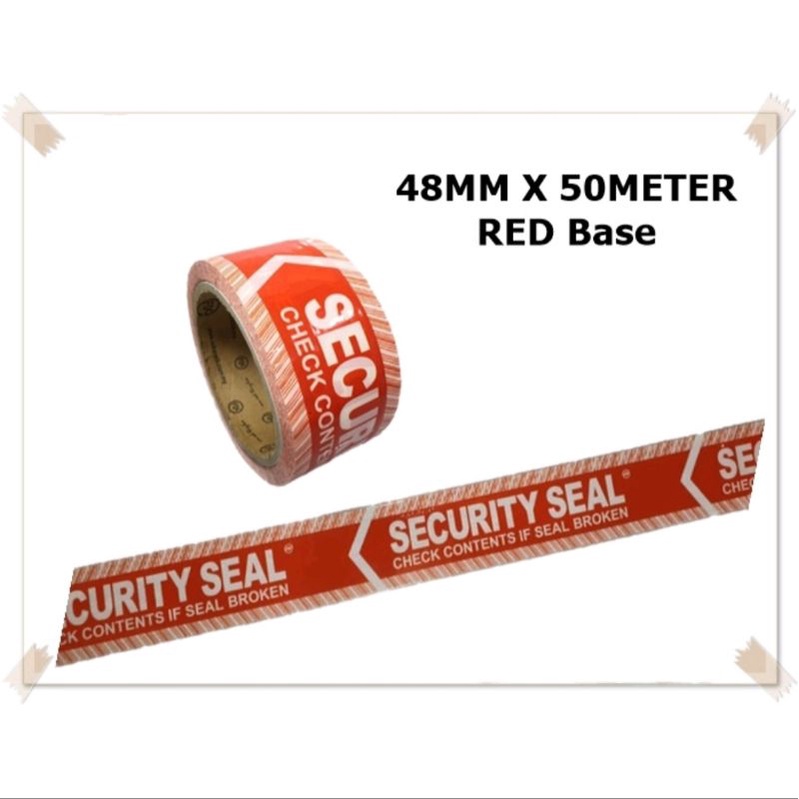 【READY STOCK】Fix OPP Printed Security Seal Tape 48mm x 55 yards (50meters)