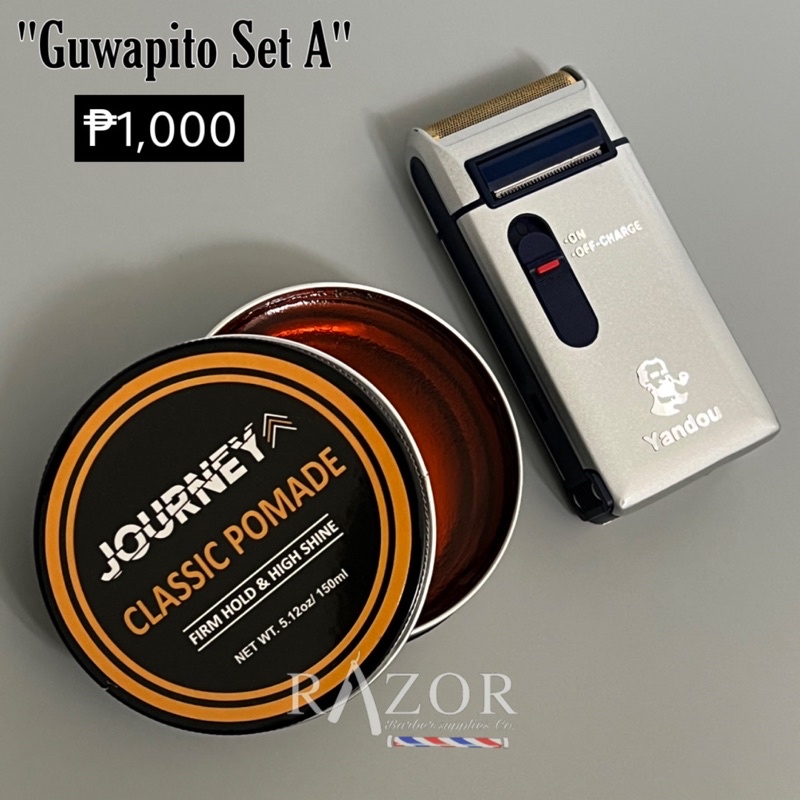 Men's Grooming Guwapito Set Yandou Shaver and Hair Pomade Men's Hairstyling Razor Barber Supplies