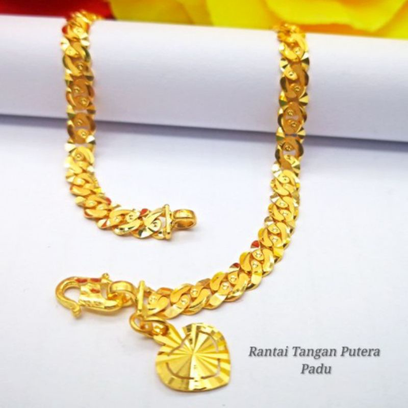 Rantai Tangan Putera Gelang Putera Padu Emas 916 Tulen Original Shopee Malaysia