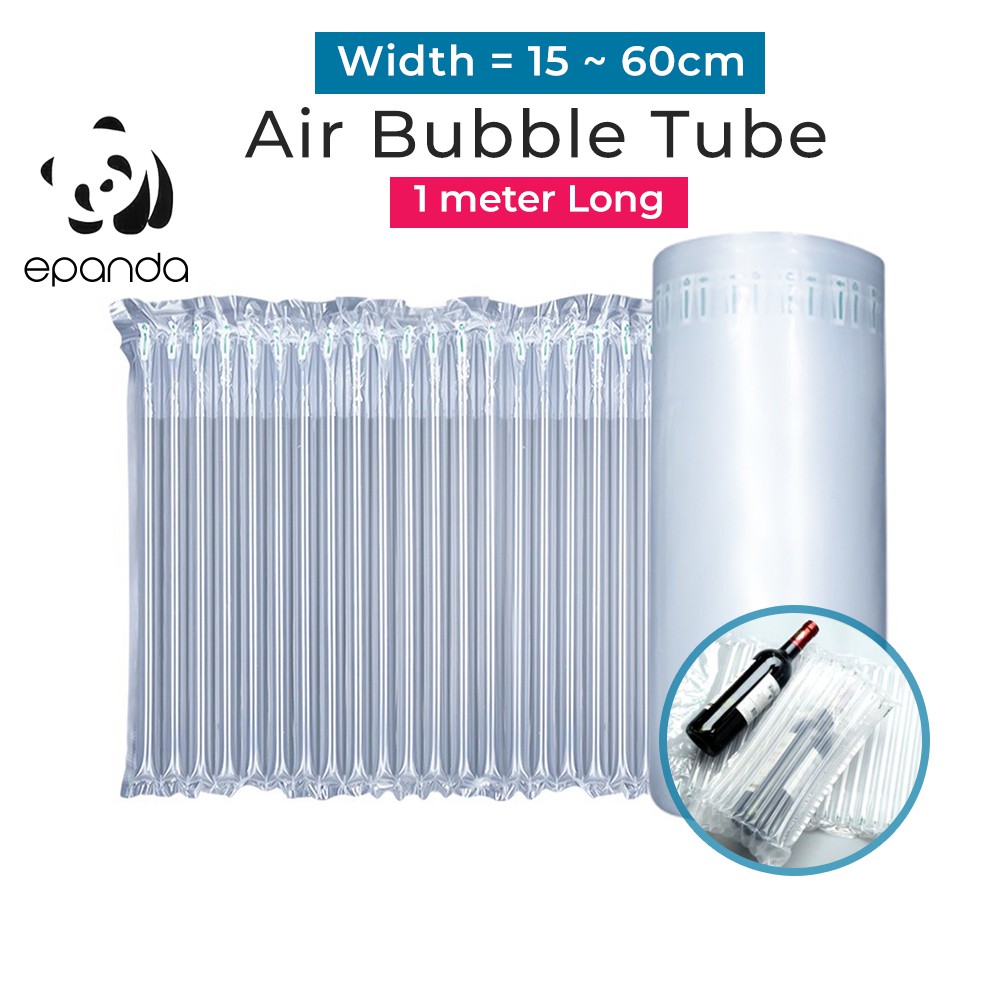 Inflatable Air Bubble Wrap Air Packaging Protective Bubble Tube 1m