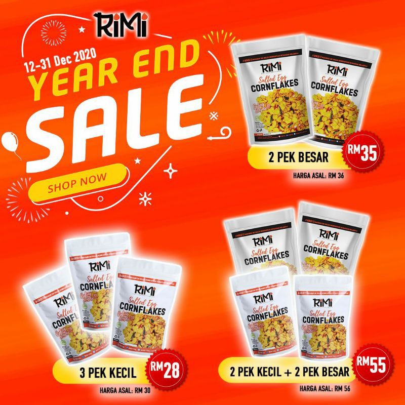 Y.e.s] Rimi Combo 3 Pek Cornflakes Salted Egg