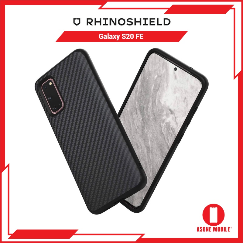 Original RhinoShield SolidSuit Galaxy S20 FE Shock Absorbent Slim Design  Protective Cover [ / 11ft Drop Protection] Carbon Fiber | PGMall