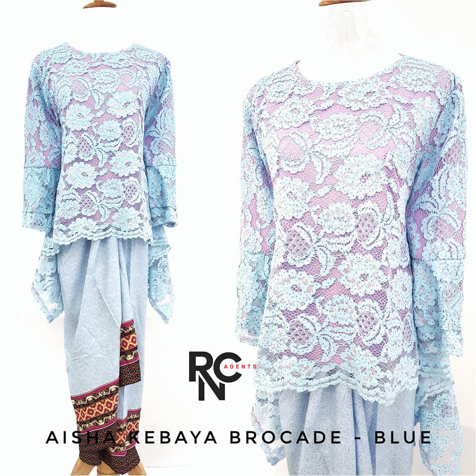  Baju  Kurung Kebaya  Brocade Lace With Pario Skirt  Shopee 