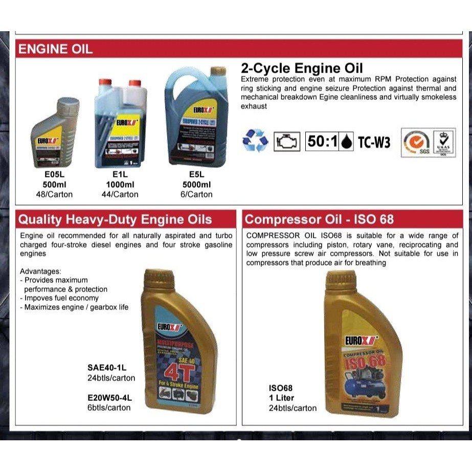 1liter Eurox Ii Compressor Oil Minyak Compressor Shopee Malaysia