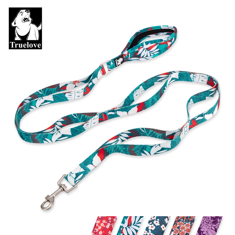 TRUELOVE Floral Dog Leash Extra Traffic Control Pet Leash with Soft Padded Handle Puppy Pet Lead Strong Pet Leashes for Small Medium Large Dogs