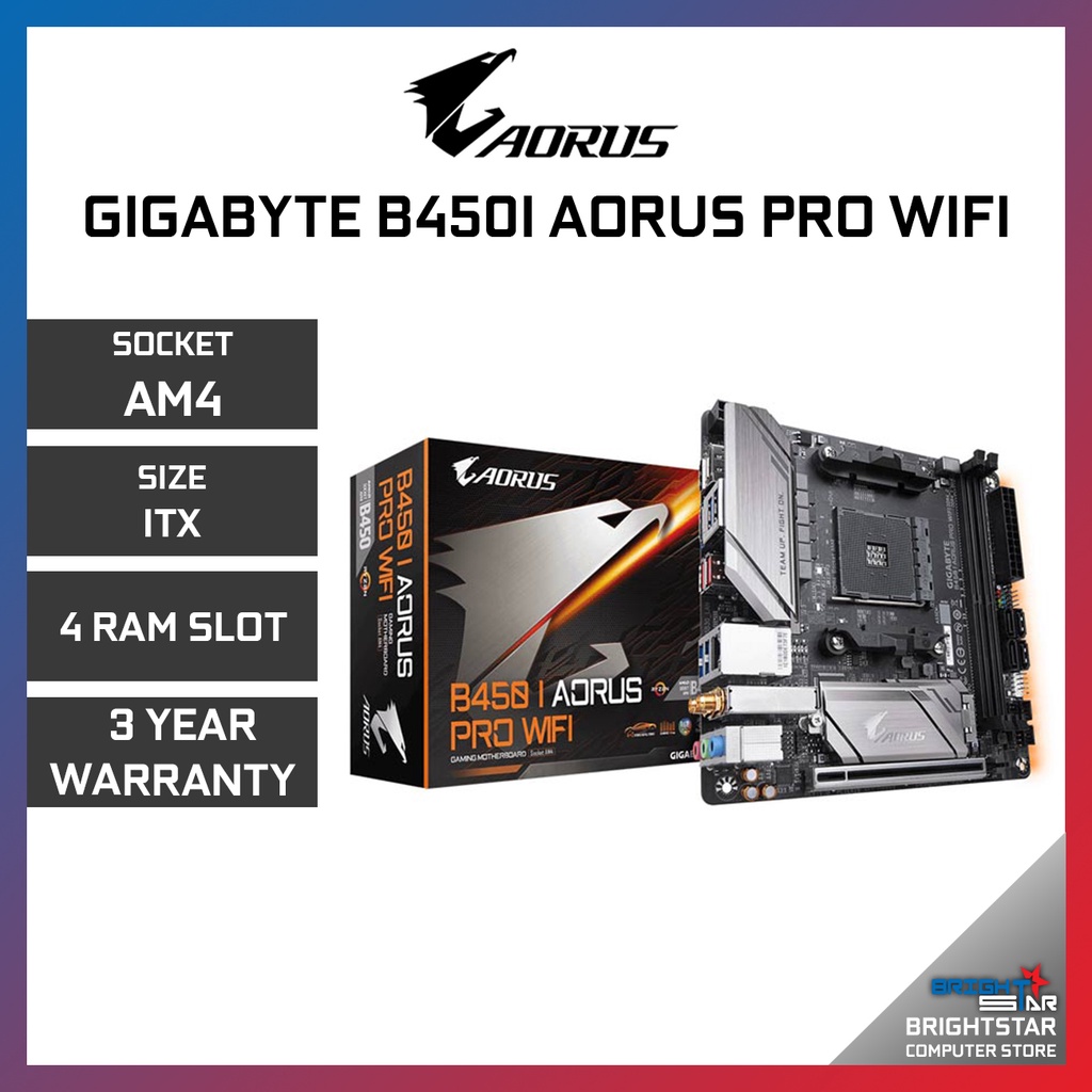 Gigabyte B450I Aorus Pro Wifi Motherboard | Shopee Malaysia