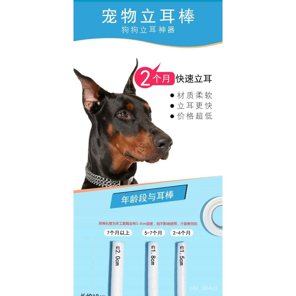 Pet Supplies Cats Dogs Kucing 立耳器狗耳朵小型犬宠物小狗狗耳朵矫正耳贴耳托立耳贴套竖耳耳距 Shopee Malaysia