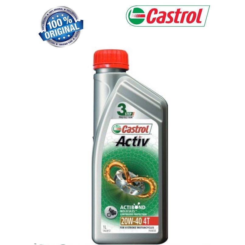 ENGINE OIL 4T CASTROL ACTIV 20W40 / ACTIV CRUISE 15W50 100% ORIGINAL