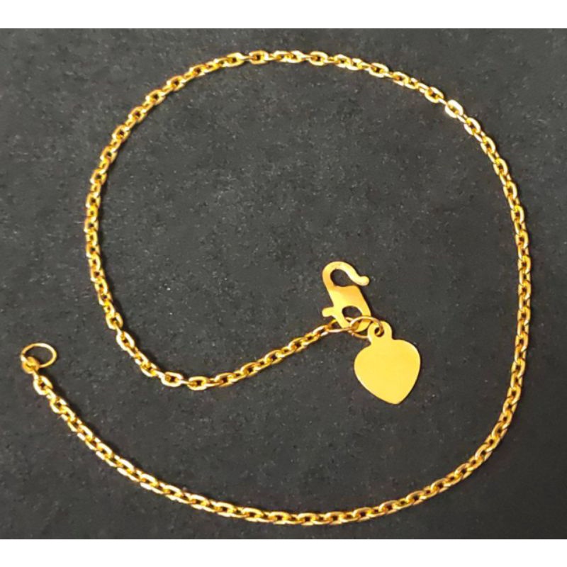 Gelang Tangan Sauh Dewasa Emas 916 Tulen Shopee Malaysia