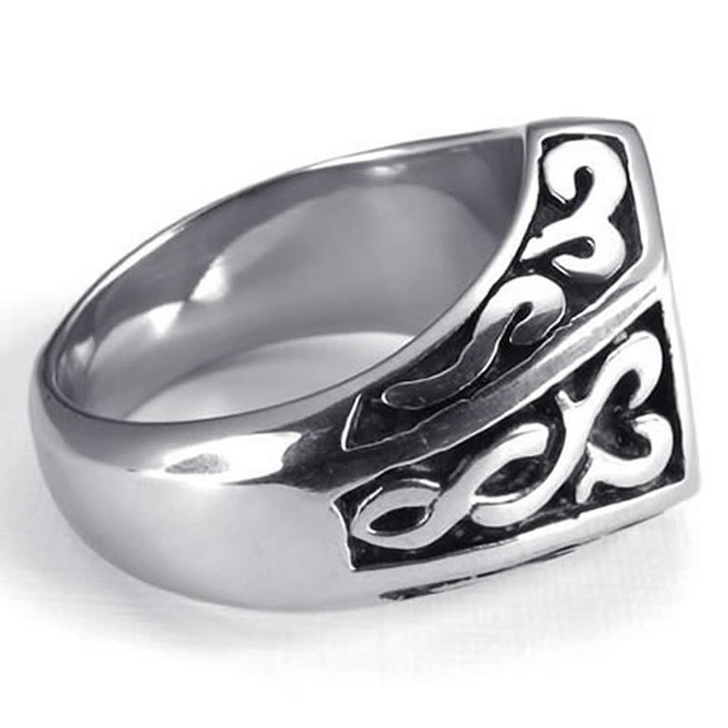 Schmuck Herren Ring Schwarz Silber Gr 68 21 6mm Touch Shopee Malaysia