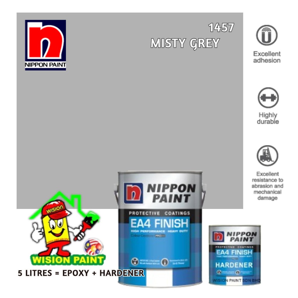 1457-misty-grey-5l-ea4-nippon-epoxy-coating-refurnishing