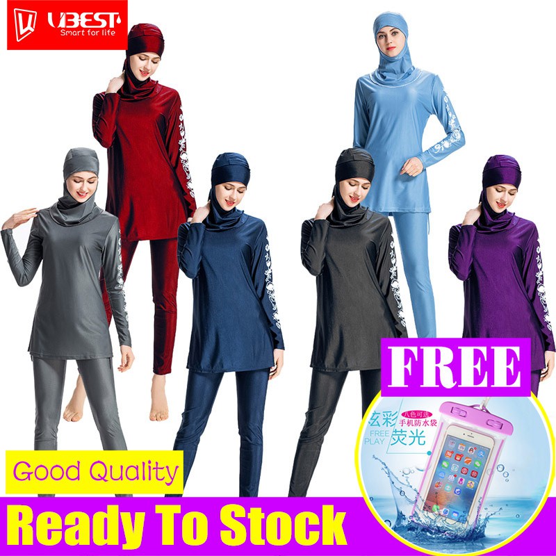 Muslimah Adult Swimming Suit Swimwear Baju  Renang  Muslim 