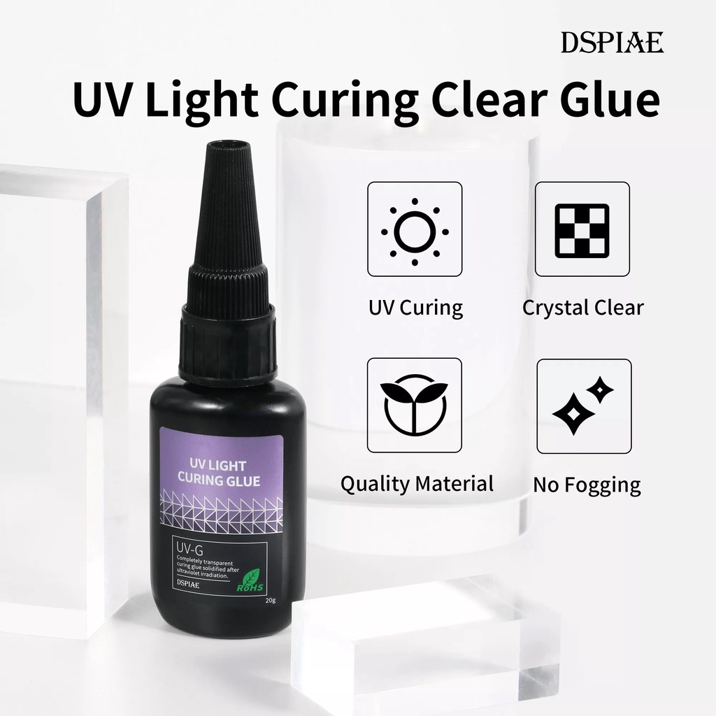 DSPIAE UVG UV Light Curing Clear Glue & UVGT Mini UV Light Hand Torch